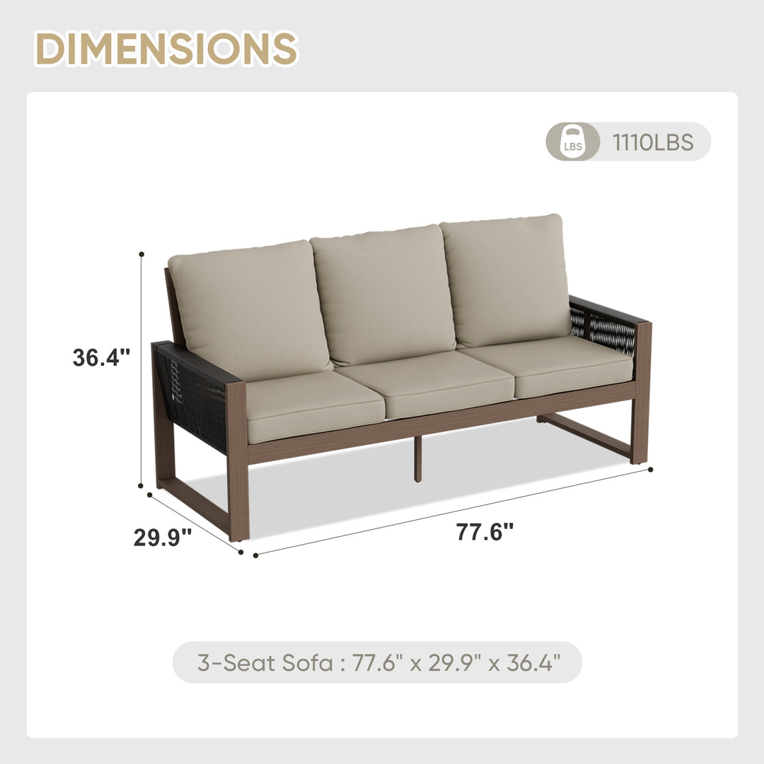 COOS BAY Natural Cedar 3 Seat Couch