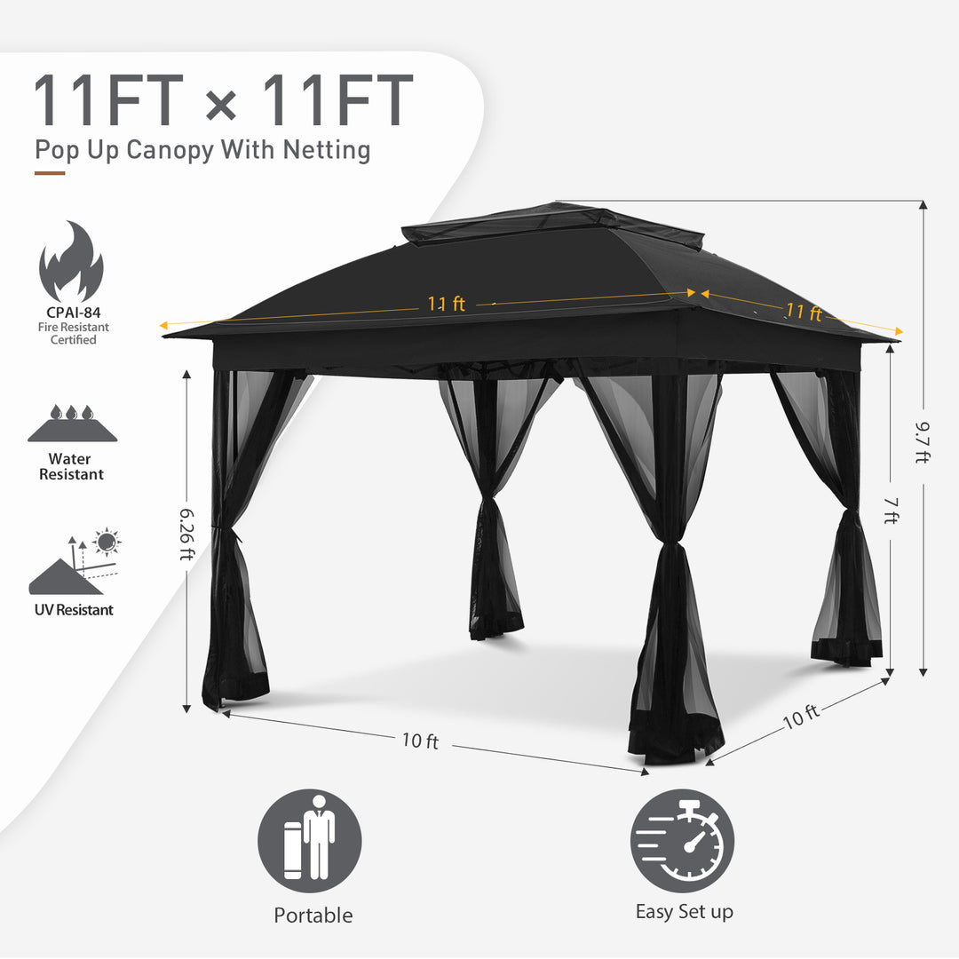 COOS BAY 11x11 Pop-Up Gazebo with Netting