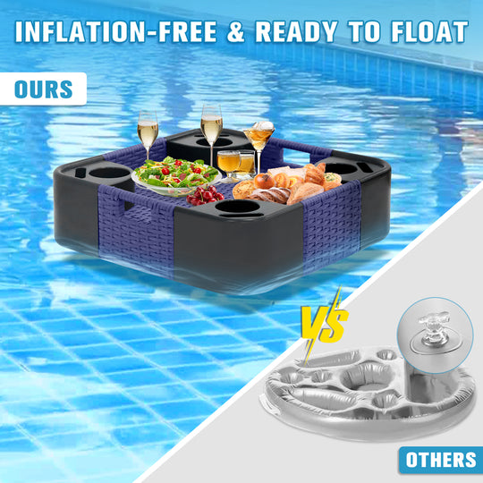 COOS BAY 24''x24'' Square Floating Drink Holder for Pool and Hot Hub