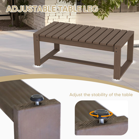 COOS BAY Natural Cedar 5 PCS Furniture Set w/ Sofa, 2 Patio Chairs, Coffee Table, and Side Table