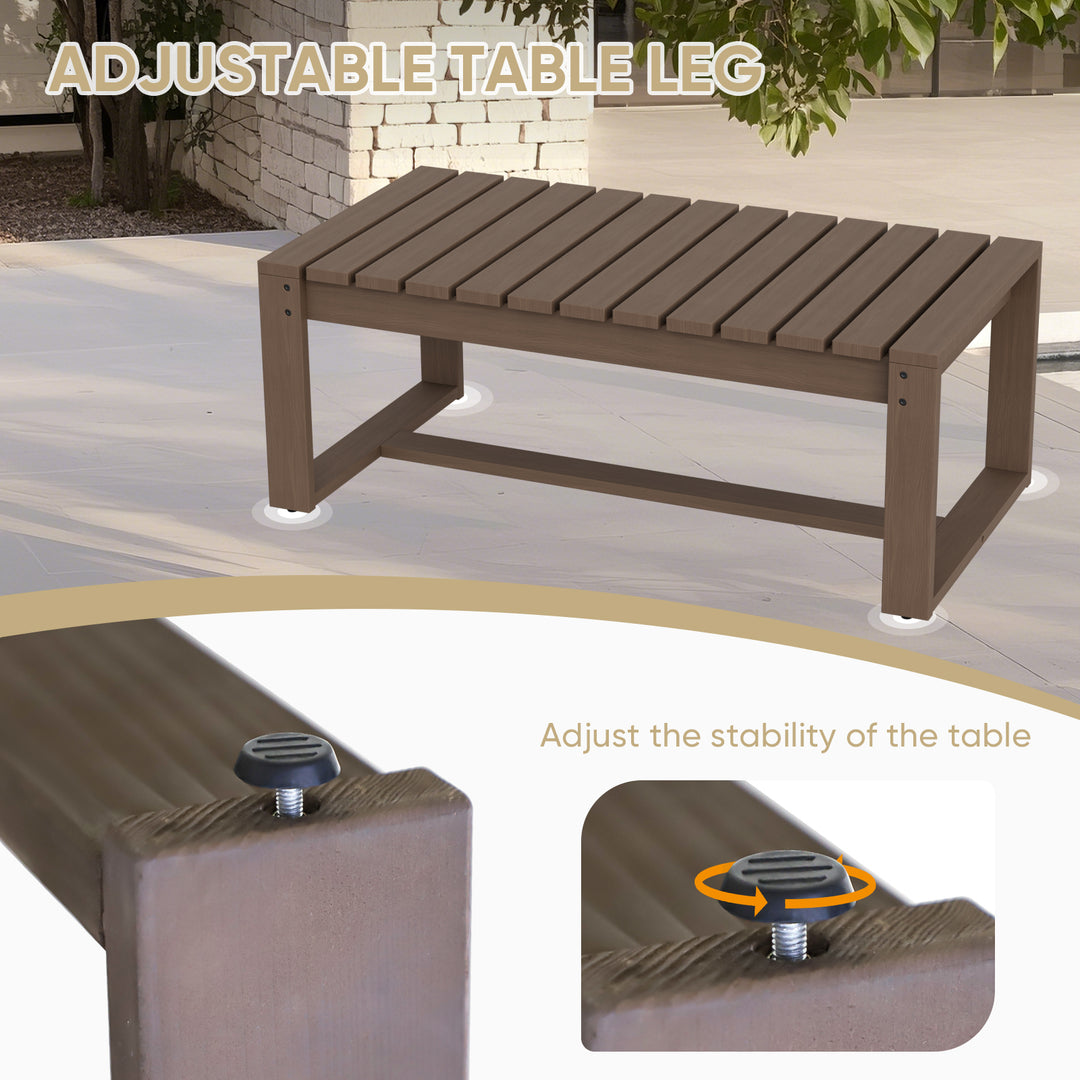 COOS BAY Natural Cedar 8 PCS Furniture Set w/Sofa 4 Patio Chairs 2 Ottomans and Coffee Table