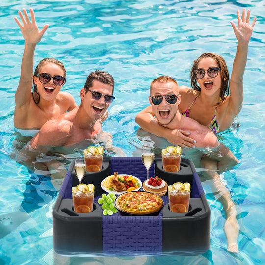 COOS BAY 24''x24'' Square Floating Drink Holder for Pool and Hot Hub
