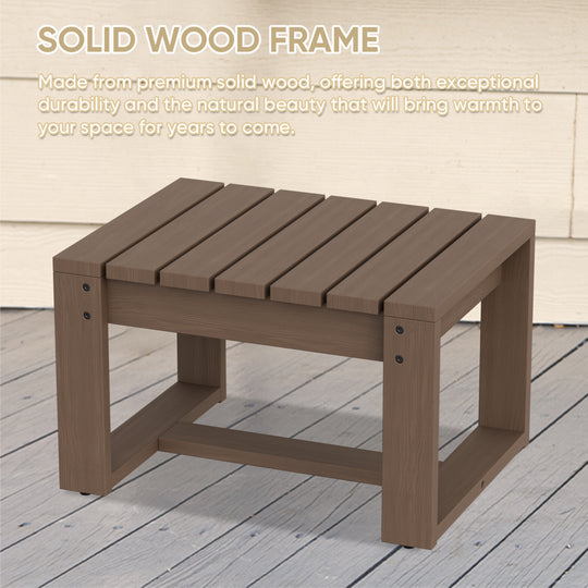 COOS BAY Natural Cedar Outdoor Patio Ottomans