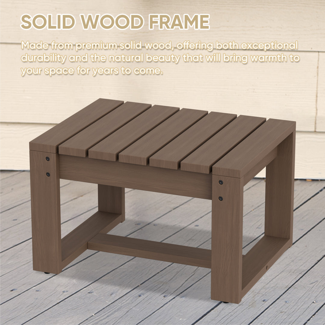 COOS BAY Natural Cedar Outdoor Patio Ottomans