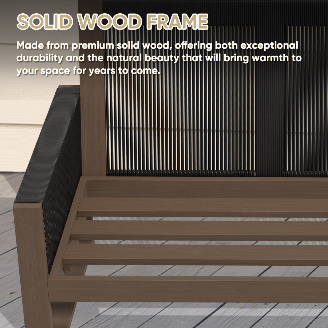 COOS BAY Natural Cedar 3 Seat Couch