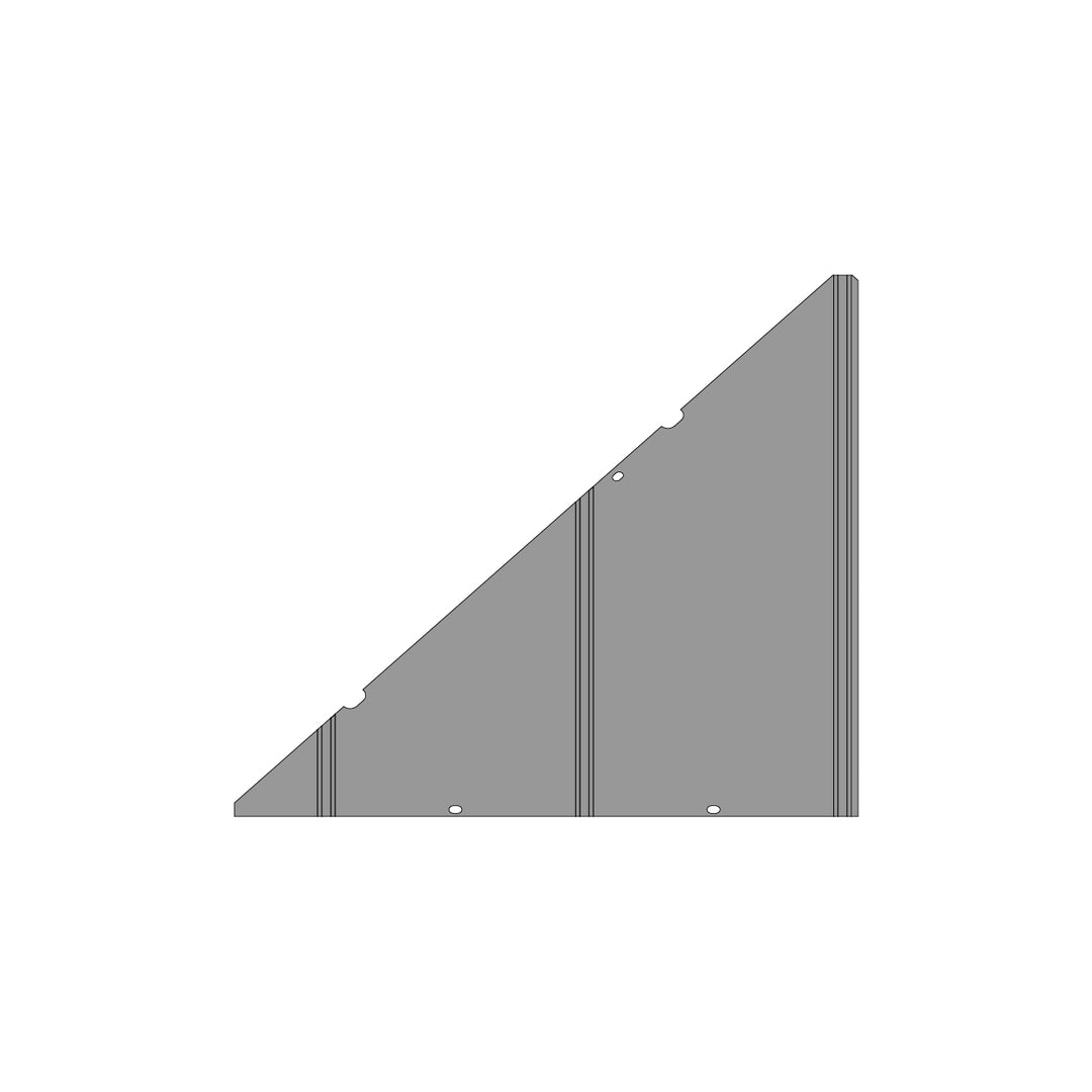 GBWD1214-Part P1 Left Small Metal Panel of Top Roof & Big Roof