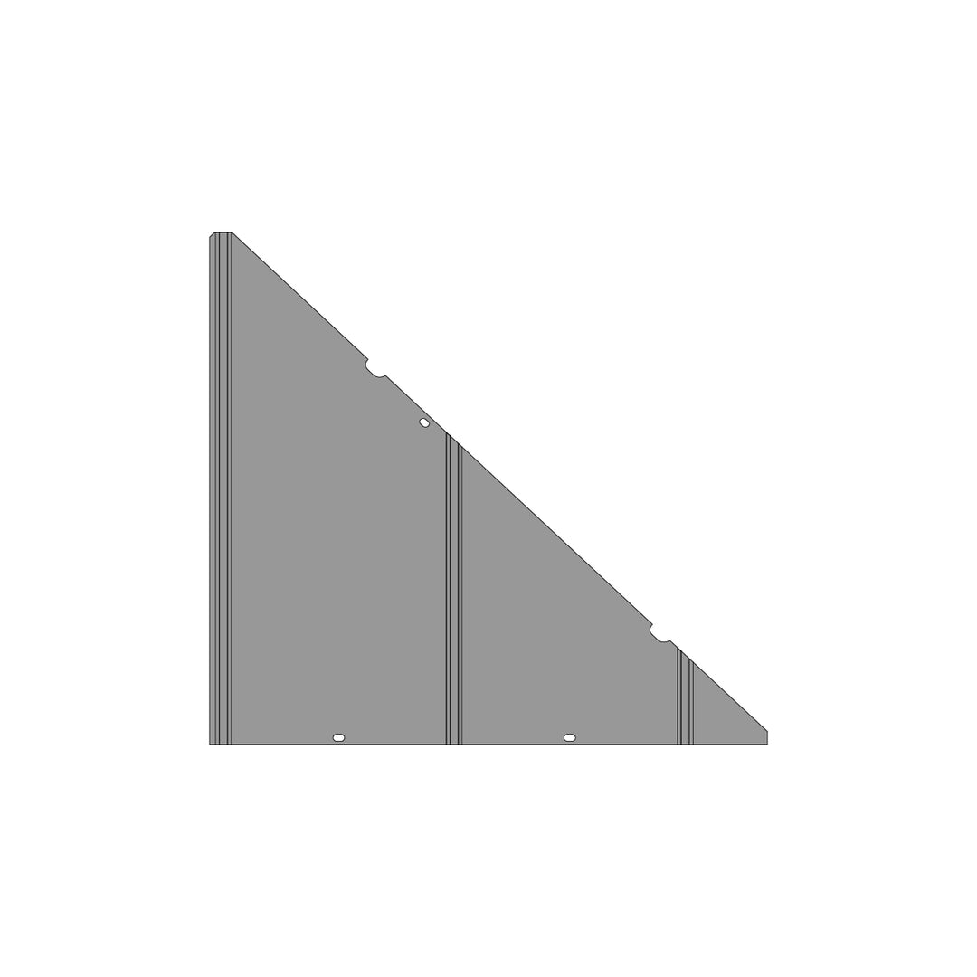 GBWD1214-Part P2 Right Small Metal Panel of Top Roof & Big Roof
