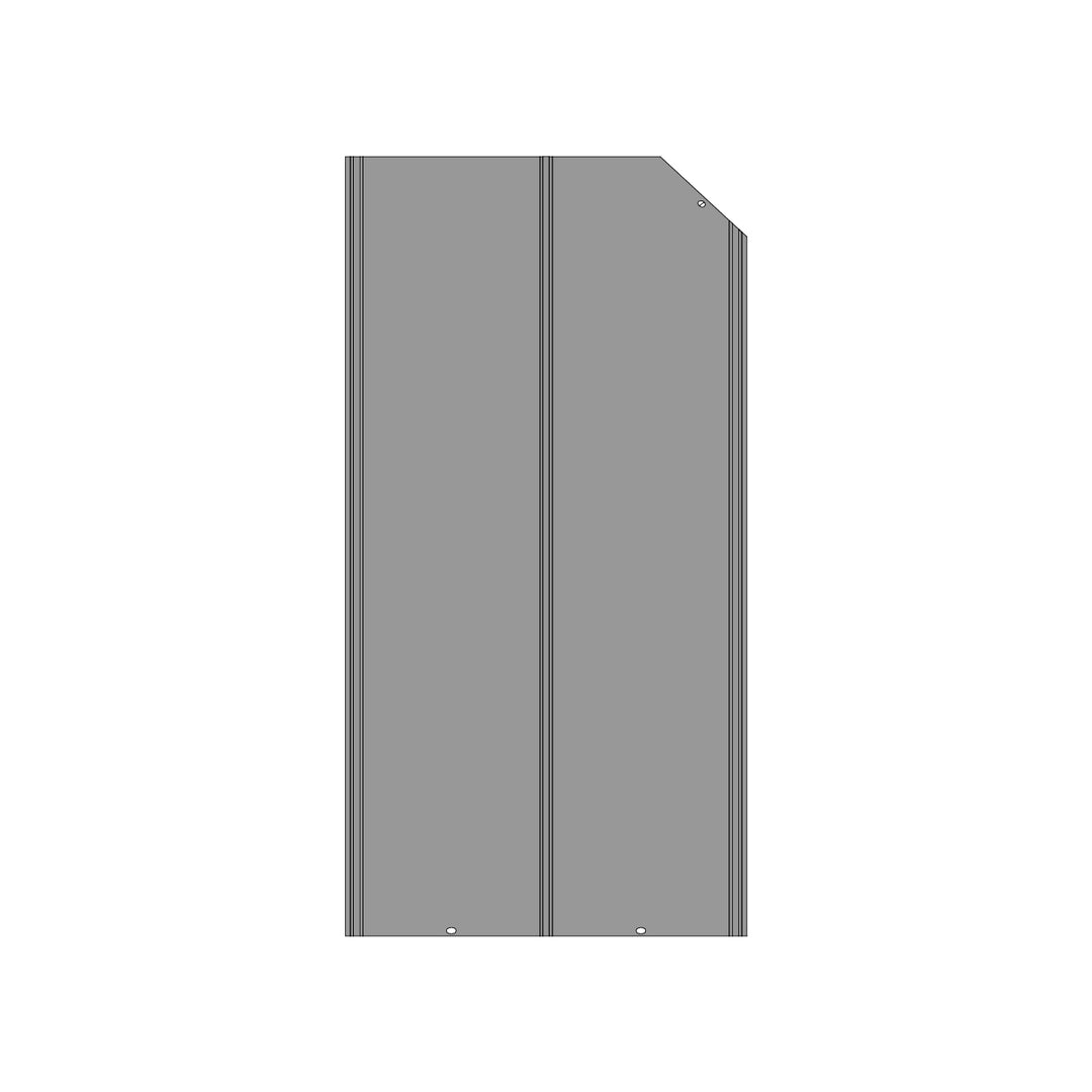 GBWD1214-Part Q4 Right Larger Metal Panel of Top Roof Long Side