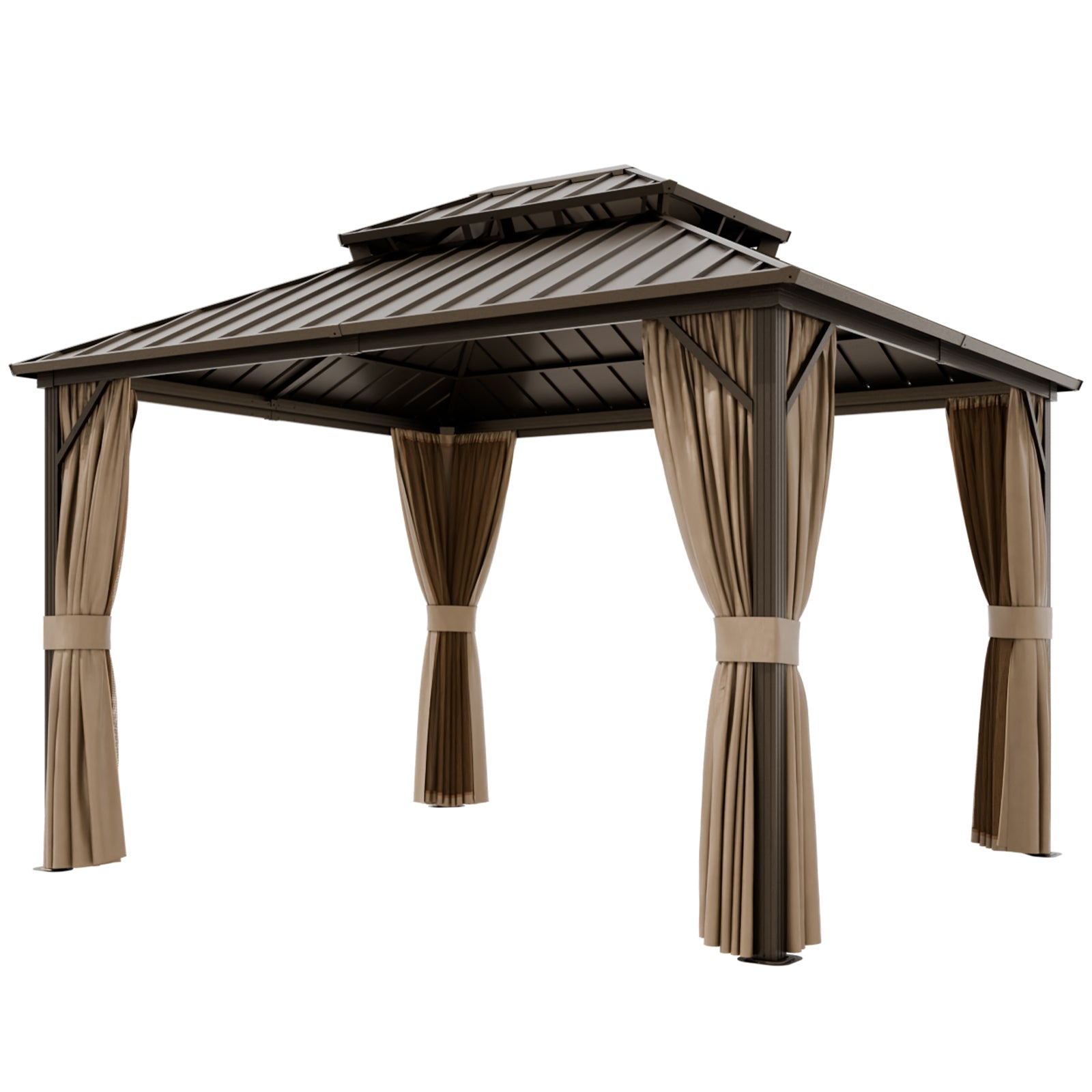 12x10 Hardtop Gazebo with Aluminum Frame_GB01-120MW