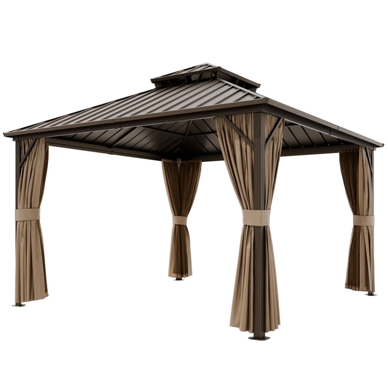 12x12 Hardtop Gazebo with Aluminum Frame_GB01-144MW