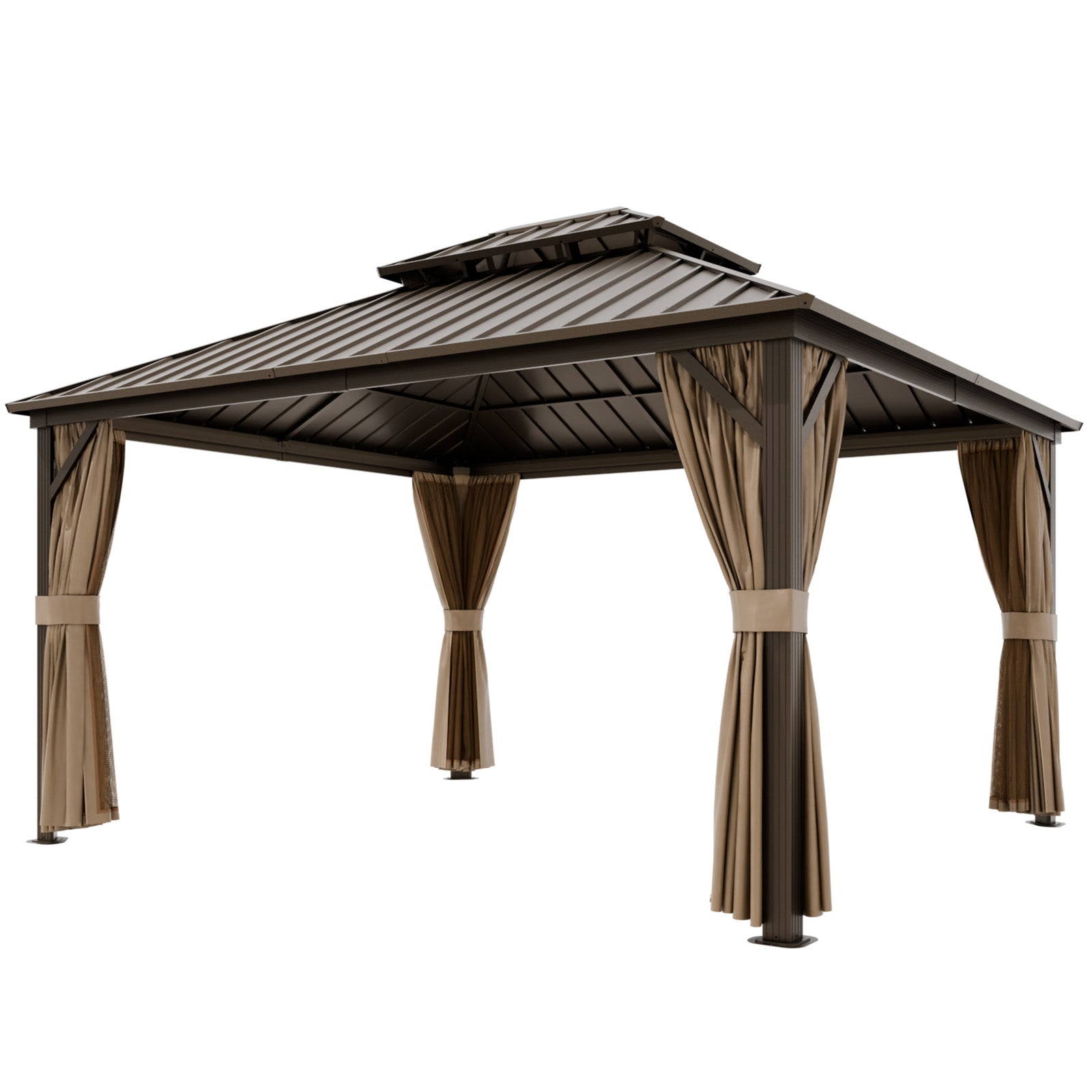 12x14 Hardtop Gazebo with Aluminum Frame_GB01-168MW