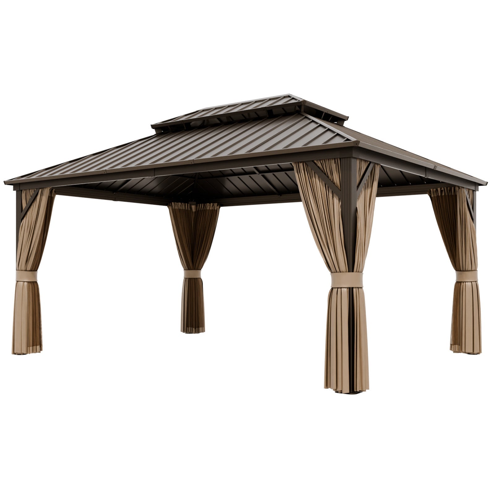 12x16 Hardtop Gazebo with Aluminum Frame_GB01-192MW