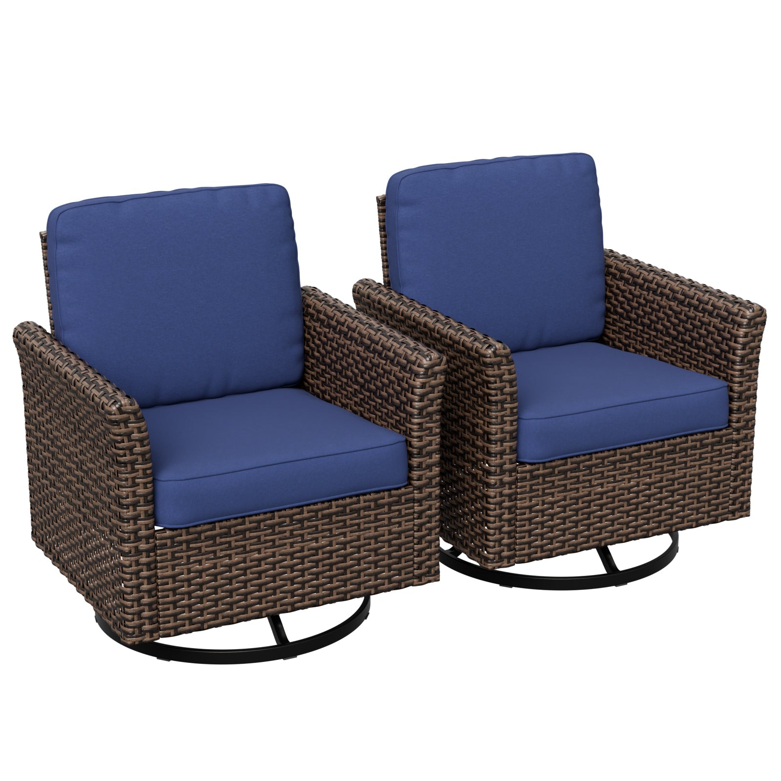 Harbor Retreat 2 Pieces Outdoor Swivel Rocker Chairs_FTX-B