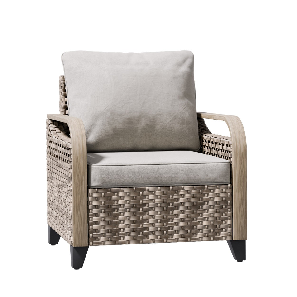 Modern Wicker Patio Chair with Cushions_CBM-P1-B-BRNBGE