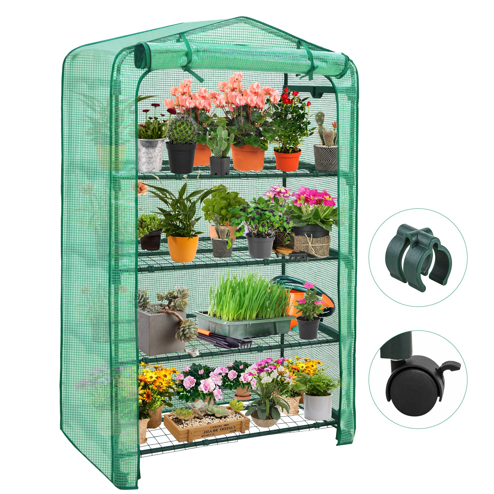 Extra Wide 4-Tier Mini Greenhouse _ CBGH5S