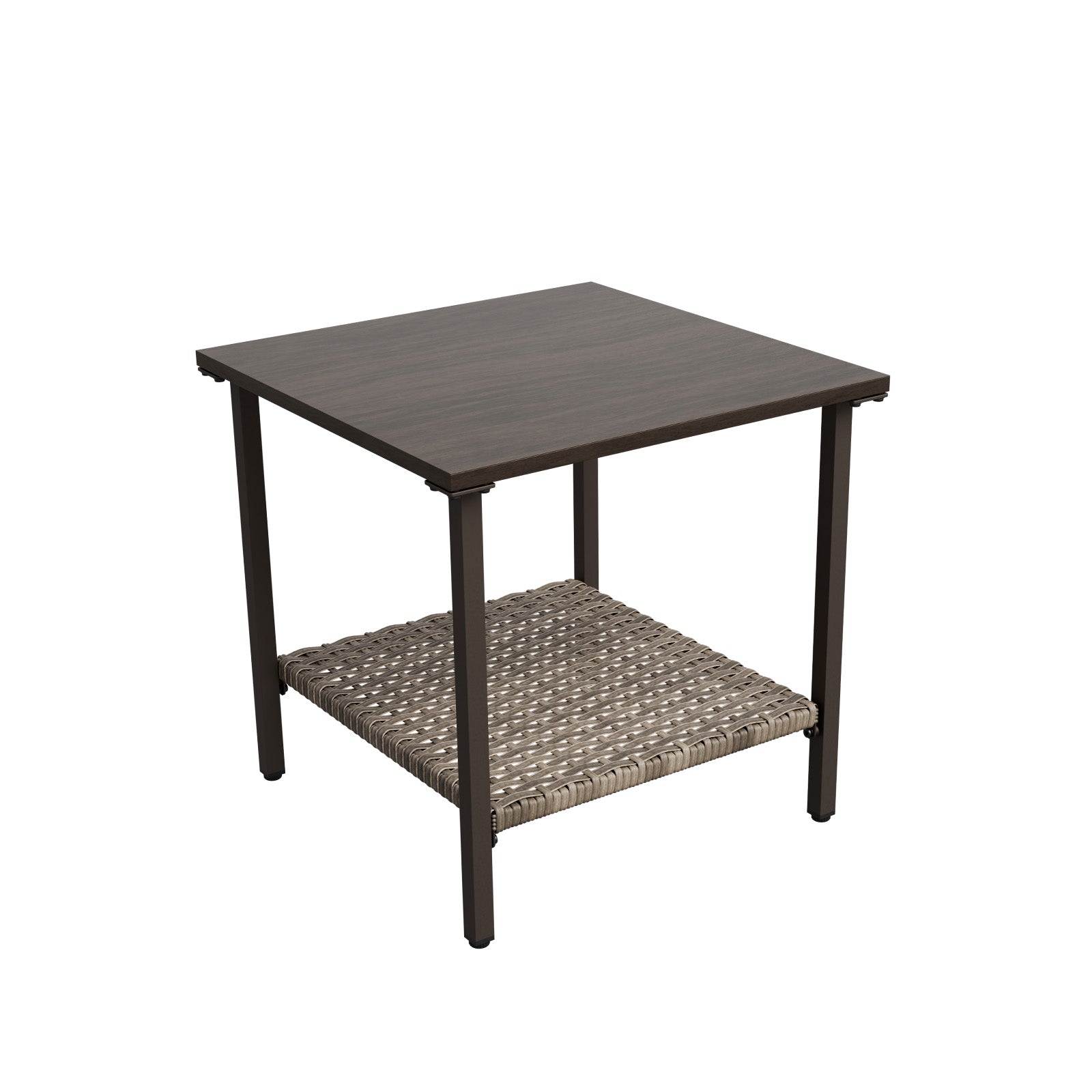 Aurora Terrace Outdoor Side Table with 2-Tier Storage_FNY-A – COOS BAY ...