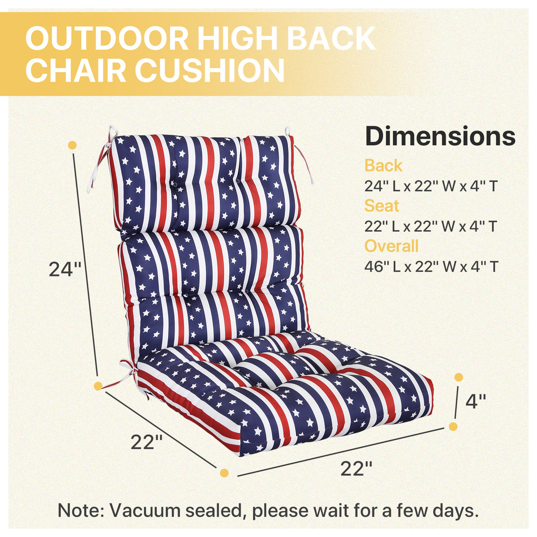 COOS BAY Outdoor Chair Cushions High Back 46x22 Inch, 2 Pack