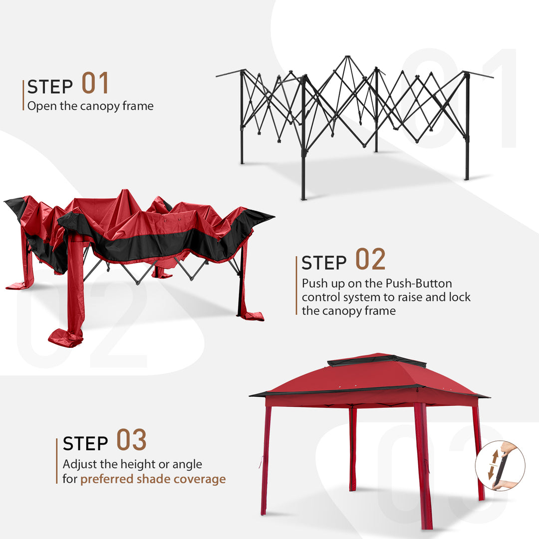 COOS BAY 11x11 Pop Up Gazebo with Mesh Netting
