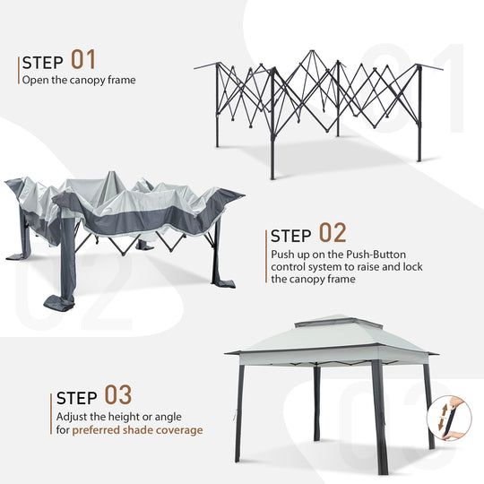 COOS BAY 11x11 Pop Up Gazebo with Mesh Netting