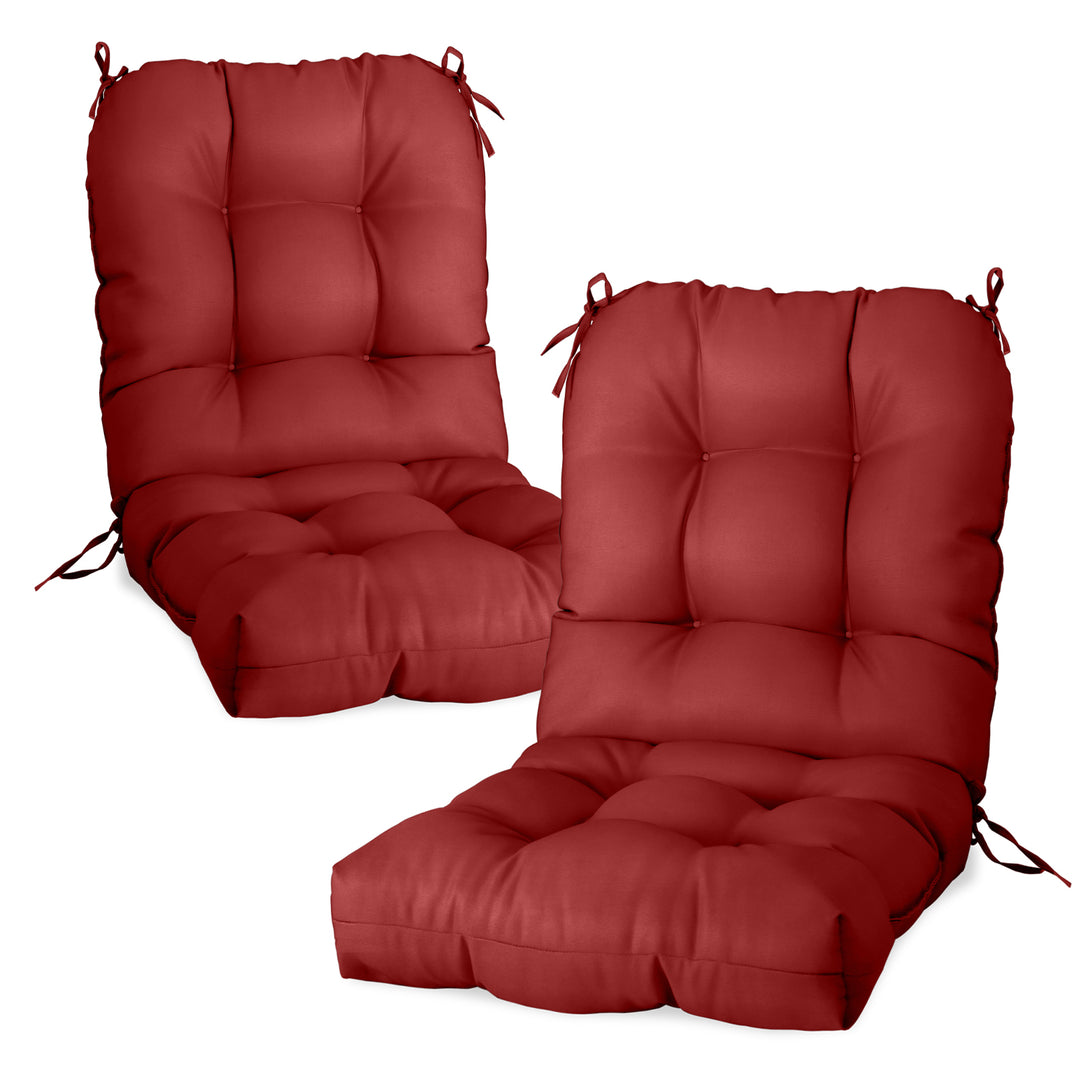 COOS BAY Tufted High Back Chair Cushions, 42x21 Inch, Set of 2