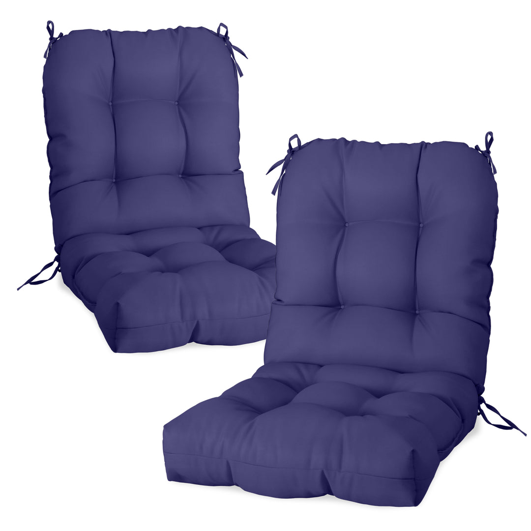 COOS BAY Tufted High Back Chair Cushions, 42x21 Inch, Set of 2