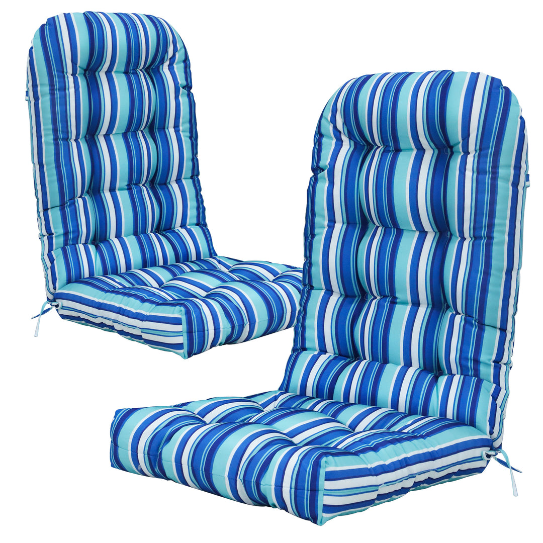 COOS BAY High Back Adirondack Chair Cushions, 49x20x5, Set of 2