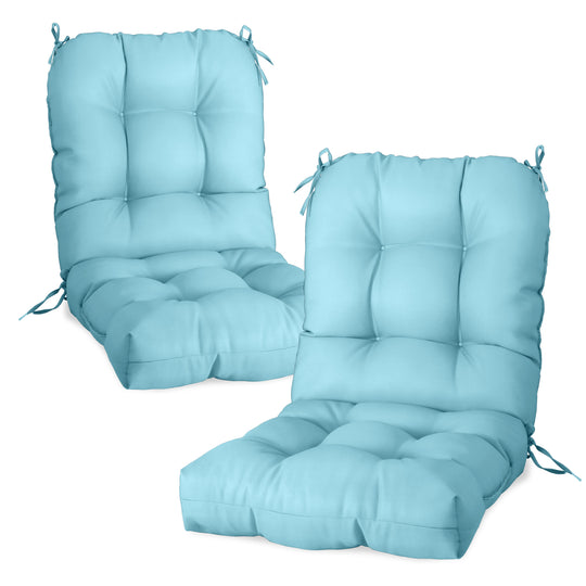 COOS BAY Tufted High Back Chair Cushions, 42x21 Inch, Set of 2