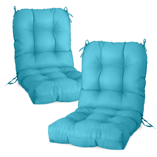 COOS BAY Tufted High Back Chair Cushions, 42x21 Inch, 2 Pack
