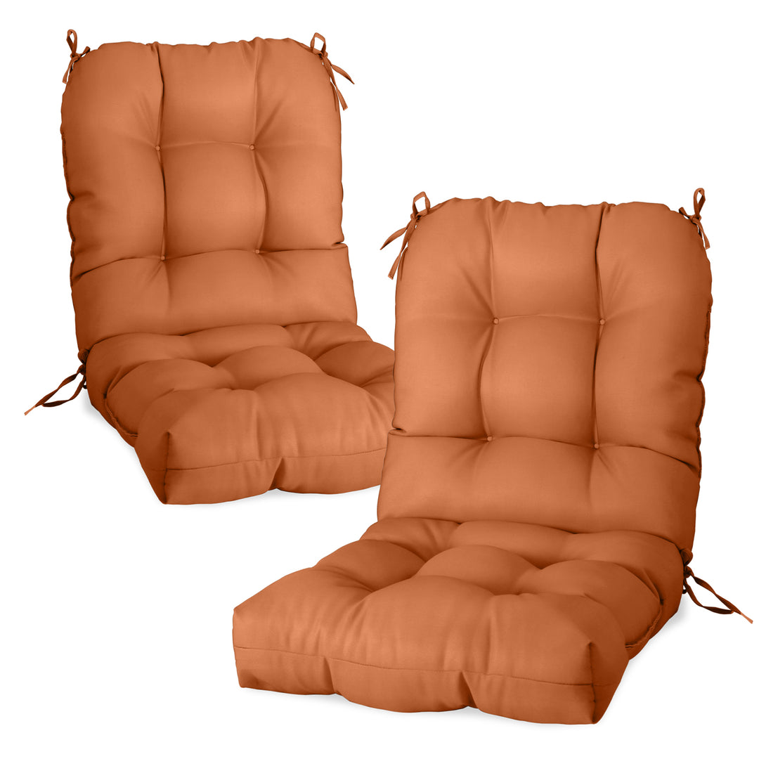 COOS BAY Tufted High Back Chair Cushions, 42x21 Inch, Set of 2