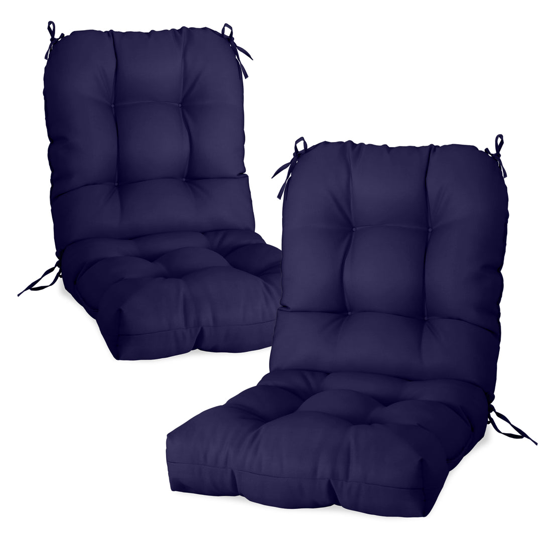 COOS BAY Tufted High Back Chair Cushions, 42x21 Inch, Set of 2