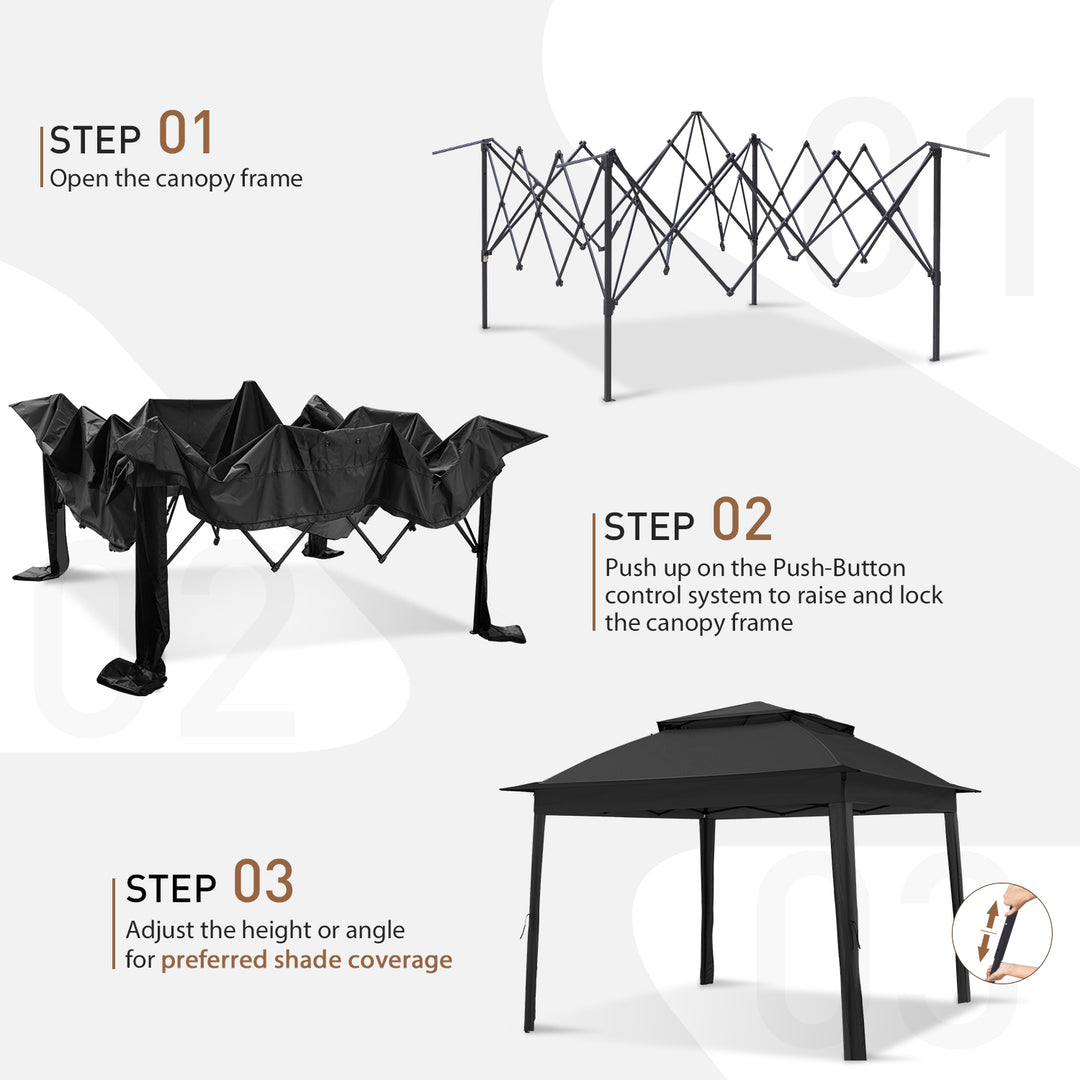 COOS BAY 11x11 Pop Up Gazebo with Mesh Netting