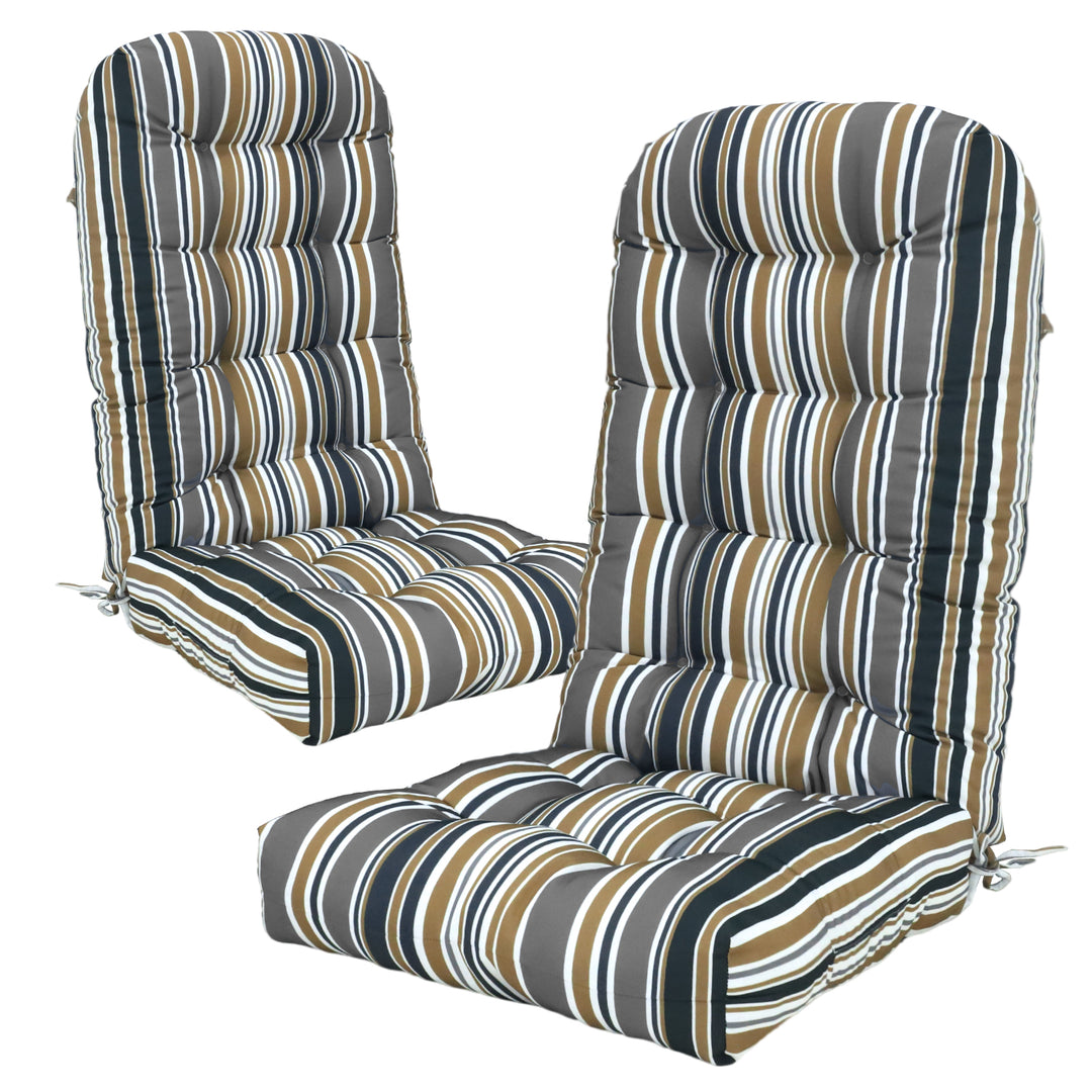 COOS BAY High Back Adirondack Chair Cushions, 49x20x5, Set of 2