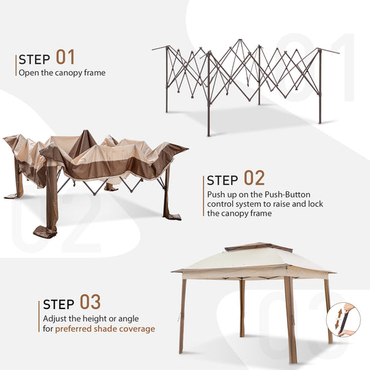 COOS BAY 11x11 Pop Up Gazebo with Mesh Netting
