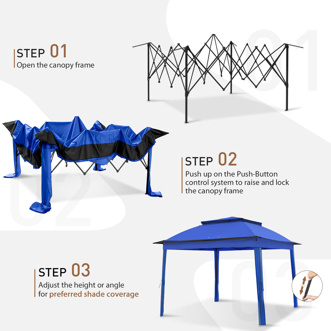 COOS BAY 11x11 Pop Up Gazebo with Mesh Netting