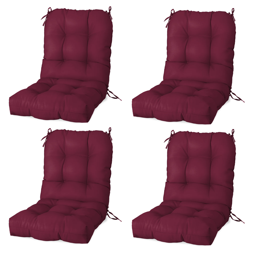 COOS BAY Tufted High Back Chair Cushions, 42x21 Inch, 4 Pack