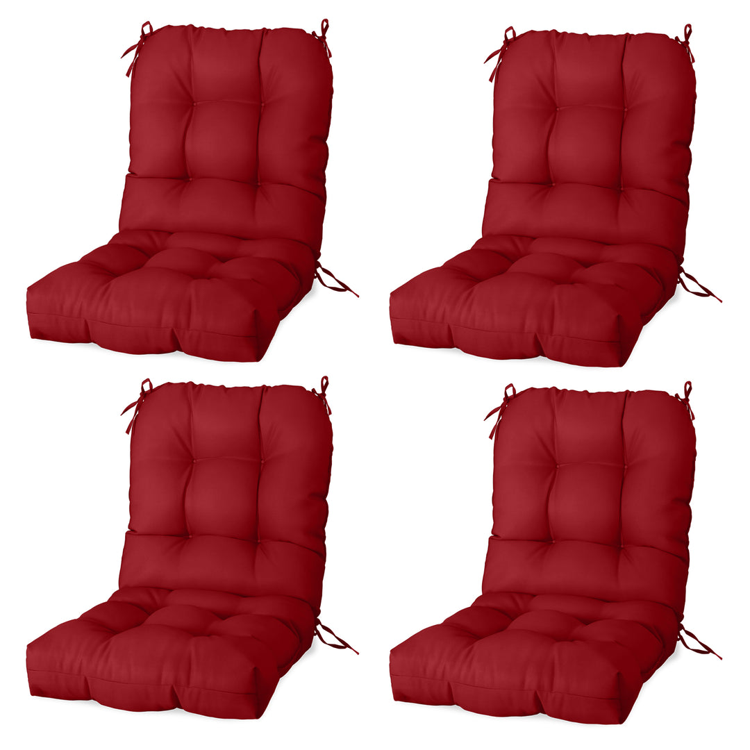 COOS BAY Tufted High Back Chair Cushions, 42x21 Inch, 4 Pack