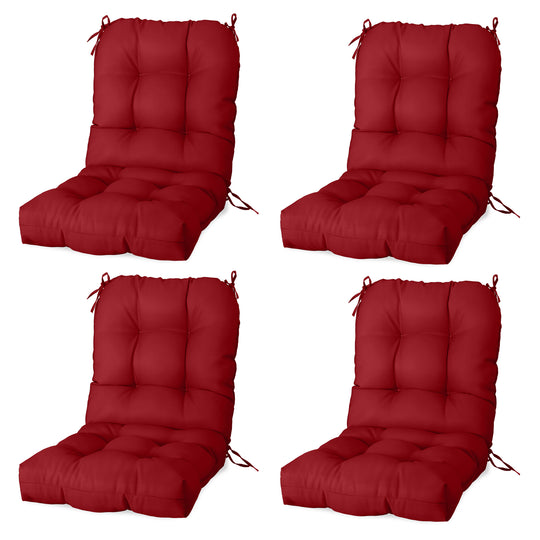 COOS BAY Tufted High Back Chair Cushions, 42x21 Inch, 4 Pack