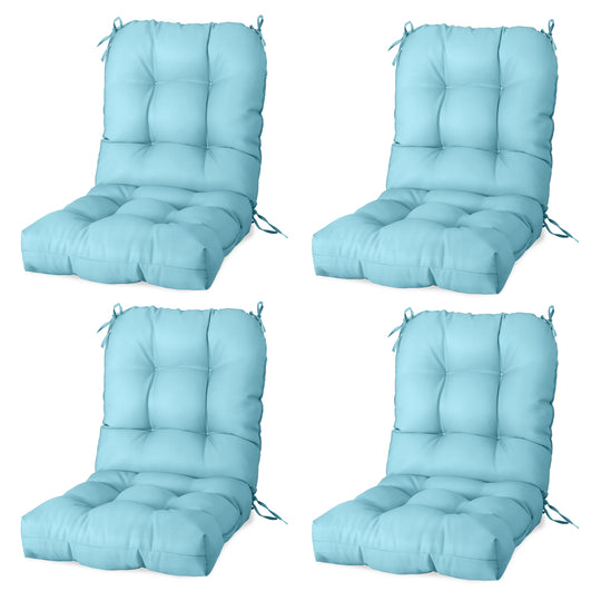 COOS BAY Tufted High Back Chair Cushions, 42x21 Inch, 4 Pack
