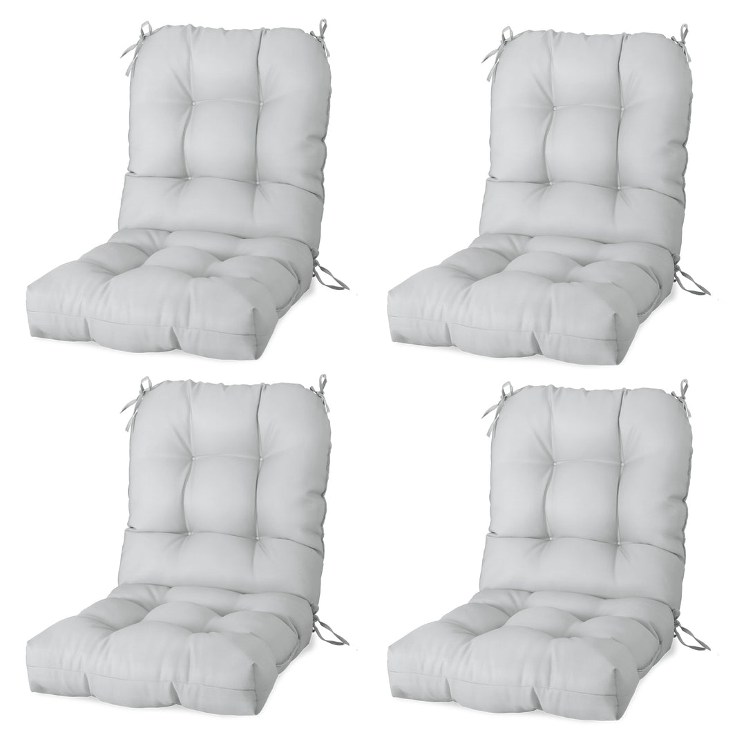 COOS BAY Tufted High Back Chair Cushions, 42x21 Inch, 4 Pack