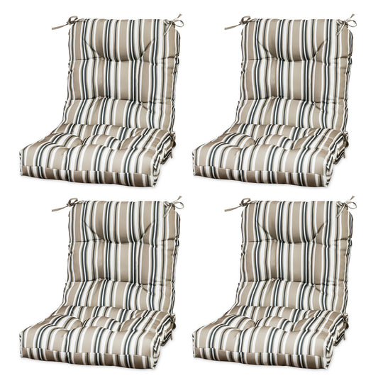 COOS BAY Tufted High Back Chair Cushions, 42x21 Inch, 4 Pack