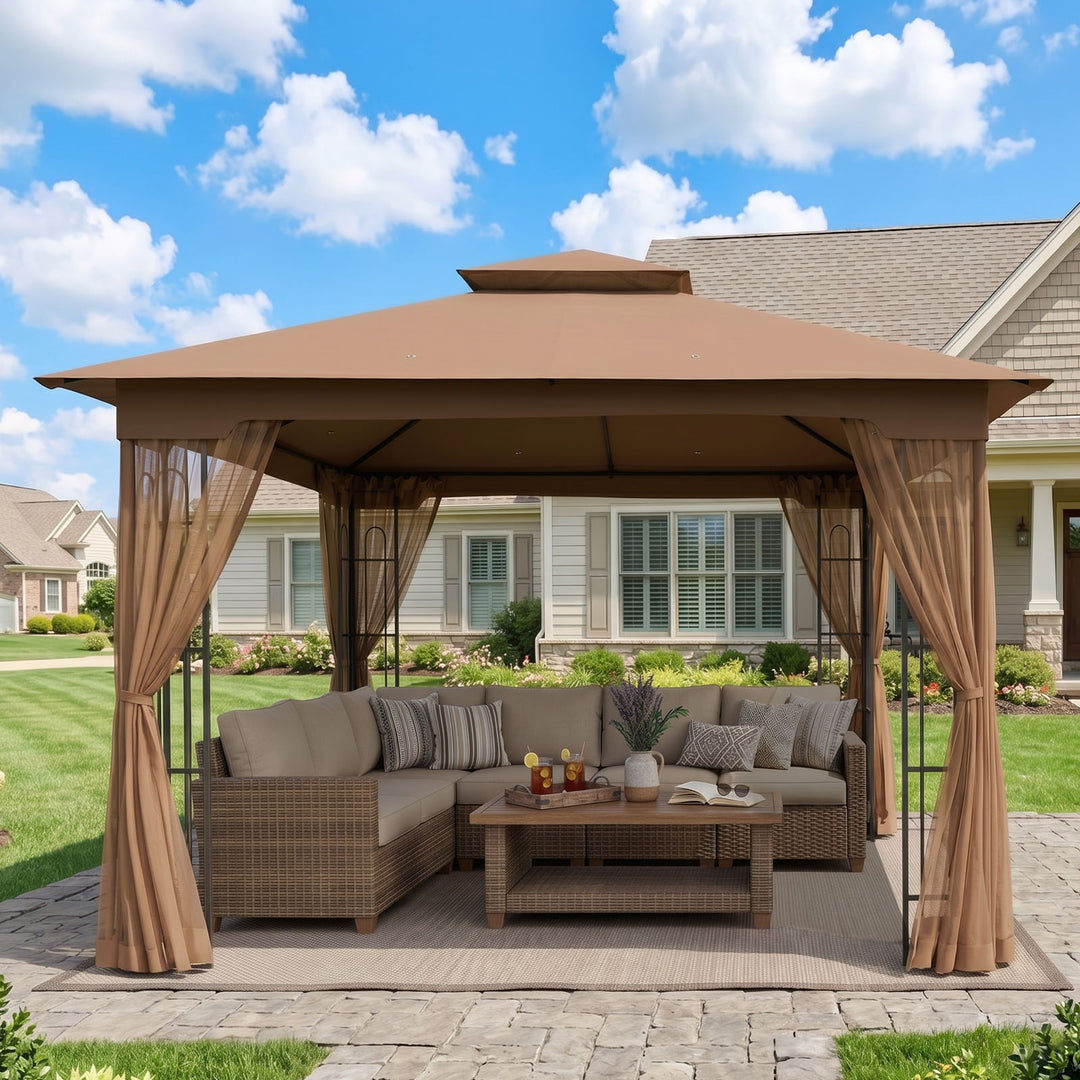 COOS BAY 10x12 Outdoor Patio Gazebo with Netting