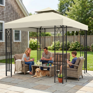 COOS BAY 8x8 Outdoor Patio Two-Tier Soft Top Gazebo