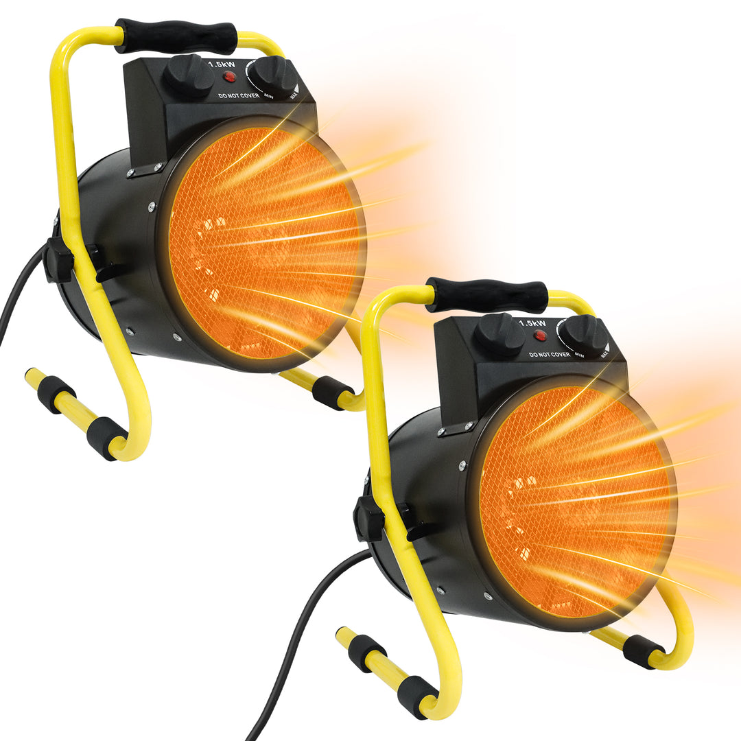 COOS BAY 1500W Portable Electric Space Heater, 1/2 Pack, Black