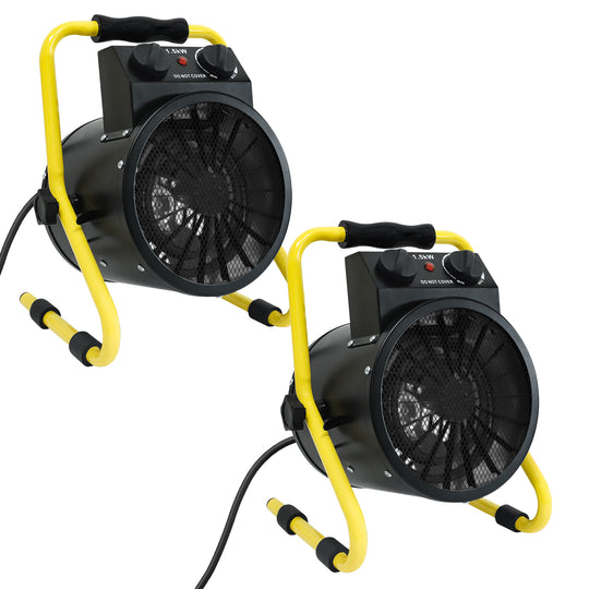 COOS BAY 1500W Radiant Spot Heater, 1/2 Pack, Black