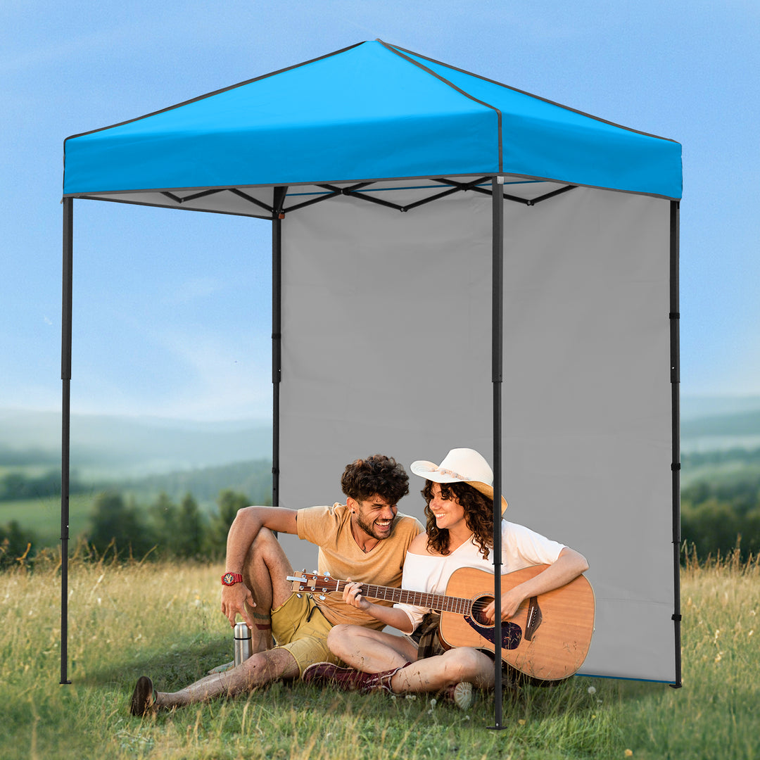 COOS BAY Pop Up Canopy Tent 6x4 with One Removable Sun Wall