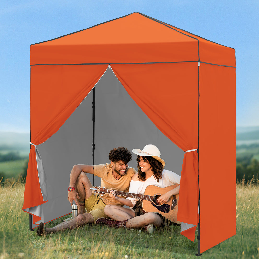 COOS BAY Pop Up Canopy Tent 6x4 with Four Removable Sun Walls