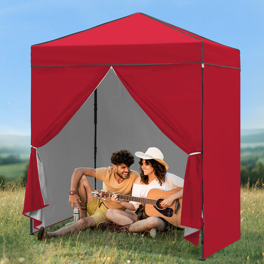COOS BAY Pop Up Canopy Tent 6x4 with Four Removable Sun Walls