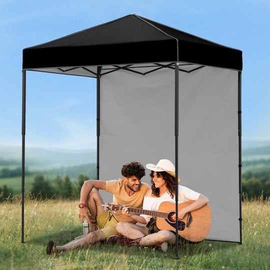 COOS BAY Pop Up Canopy Tent 6x4 with One Removable Sun Wall