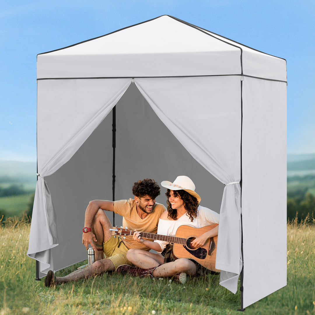 COOS BAY Pop Up Canopy Tent 6x4 with Four Removable Sun Walls