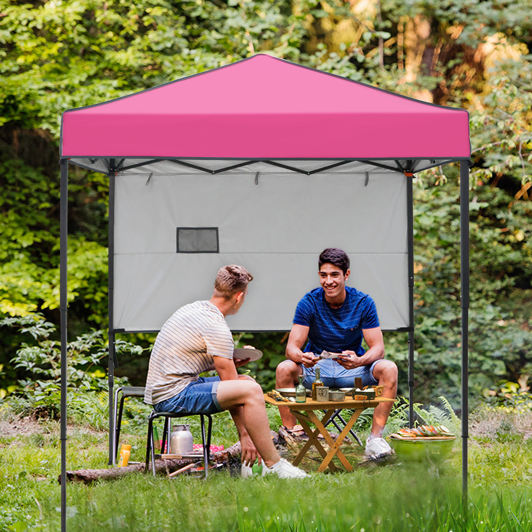 COOS BAY Pop Up Canopy Tent 6x4 with Adjustable Sun Wall